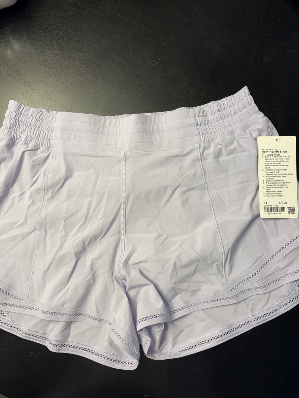 lululemon athletica Women’s Lavender Athletic Shorts with Elastic Waistband 14
